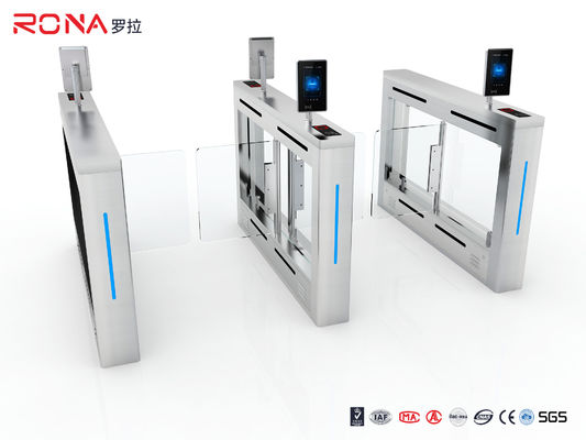 Gesichtserkennungs-Kartenleser Swing Gate Turnstile mit schwanzlosem Motor DC24 6 Paare Sensor-