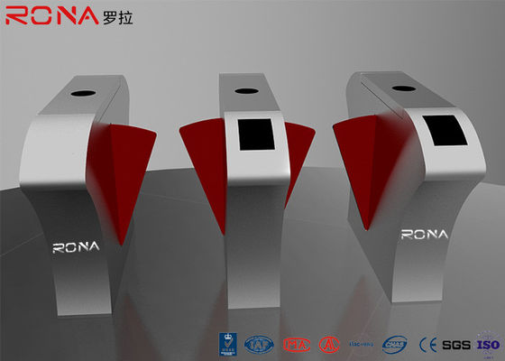 RONA 2-Spur-Flap Barrier Gate mit 40 Personen/Min Durchfahrtsgeschwindigkeit, 304 Edelstahlkonstruktion und bidirektionale Zugangskontrolle